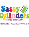 YumJunkie Sassy Cylinders Assortment Striped Hard Candy: 5LB Bag