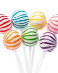 YumJunkie Sassy Spheres Assorted Striped Ball Lollipops: 100-Piece Bag