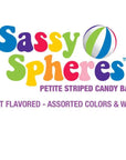 YumJunkie Sassy Spheres Assortment Striped Candy Balls - Petite: 5LB Bag