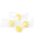 YumJunkie Sassy Spheres Banana Yellow Striped Candy Balls - Petite: 5LB Bag