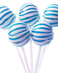 YumJunkie Sassy Spheres Blueberry Blue Striped Ball Lollipops: 100-Piece Bag