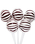 YumJunkie Sassy Spheres Cherry Black Striped Ball Lollipops: 100-Piece Bag