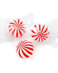 YumJunkie Sassy Spheres Cherry Red Striped Candy Balls: 5LB Bag