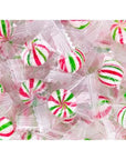 YumJunkie Sassy Spheres Christmas Striped Hard Candy Balls - Petite: 5LB Bag