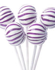 YumJunkie Sassy Spheres Grape Purple Striped Ball Lollipops: 100-Piece Bag