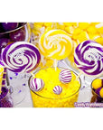 YumJunkie Sassy Spheres Grape Purple Striped Ball Lollipops: 100-Piece Bag