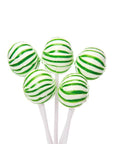 YumJunkie Sassy Spheres Lime Green Striped Ball Lollipops: 100-Piece Bag