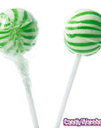 YumJunkie Sassy Spheres Lime Green Striped Ball Lollipops: 100-Piece Bag