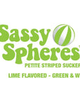 YumJunkie Sassy Spheres Lime Green Striped Ball Lollipops - Petite: 400-Piece Bag