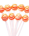 YumJunkie Sassy Spheres Orange Striped Ball Lollipops - Petite: 400-Piece Bag