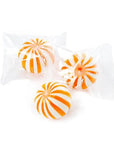 YumJunkie Sassy Spheres Orange Striped Candy Balls: 5LB Bag