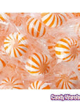 YumJunkie Sassy Spheres Orange Striped Candy Balls: 5LB Bag