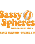 YumJunkie Sassy Spheres Orange Striped Candy Balls: 5LB Bag