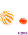 YumJunkie Sassy Spheres Orange Striped Candy Balls: 5LB Bag