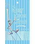 YumJunkie Sassy Straws Candy Powder Filled Mini Straws - Blue Raspberry: 50-Piece Bag