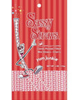 YumJunkie Sassy Straws Candy Powder Filled Mini Straws - Cherry: 50-Piece Bag