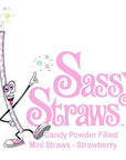 YumJunkie Sassy Straws Candy Powder Filled Mini Straws - Strawberry: 700-Piece Box