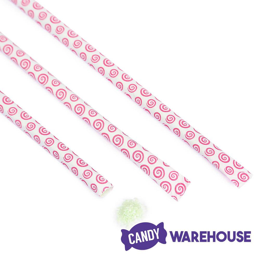 YumJunkie Sassy Straws Candy Powder Filled Mini Straws - Watermelon: 50-Piece Bag - Candy Warehouse