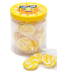 YumJunkie Sweet Suns Yellow Swirl Hard Candy Circles: 30-Piece Jar
