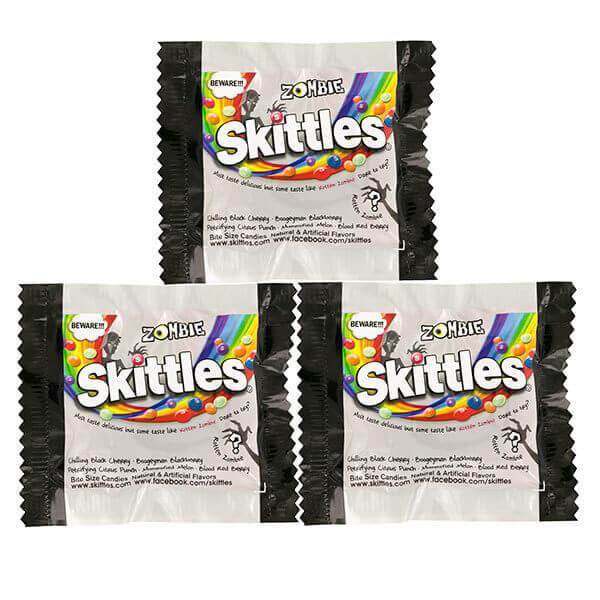 Zombie Skittles Candy Fun Size Packs: 20-Piece Bag - Candy Warehouse