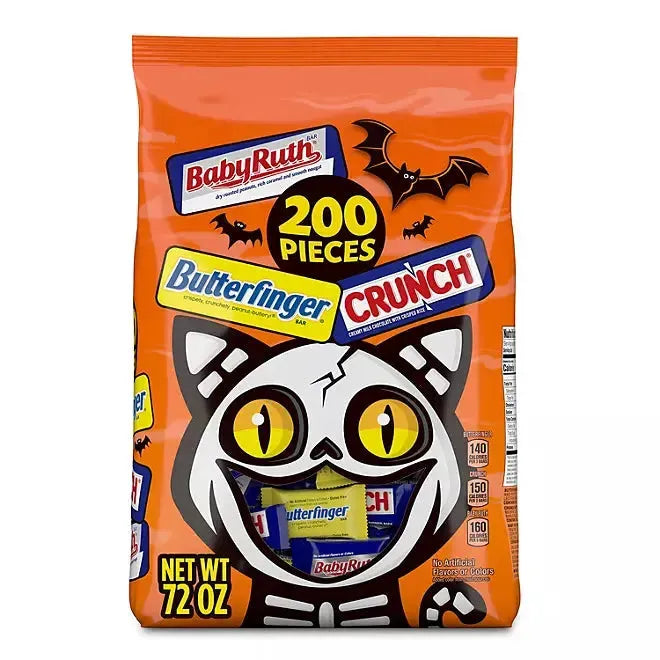 Mini Size Candy Nestle Halloween Chocolate Mini Size Candy Bars Variety: 200-Piece Bag ...