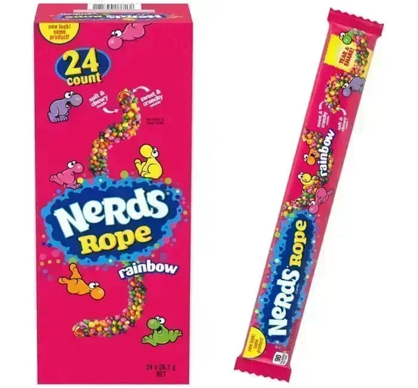 Rainbow Nerds Rope Candy Packs: 24-Piece Box – Candy Warehouse