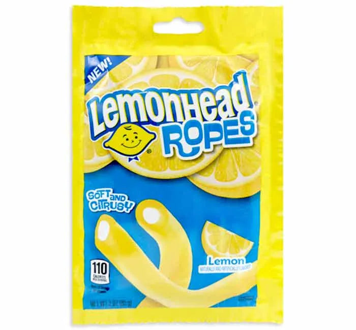 Lemonhead Ropes Peg Bag: 12-Piece Case – Candy Warehouse