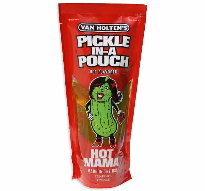 Hot Rotten Pickle Van Holten's Hot Mama Hot Pickle in A Pouch: 12-Piece Box – Candy Warehouse