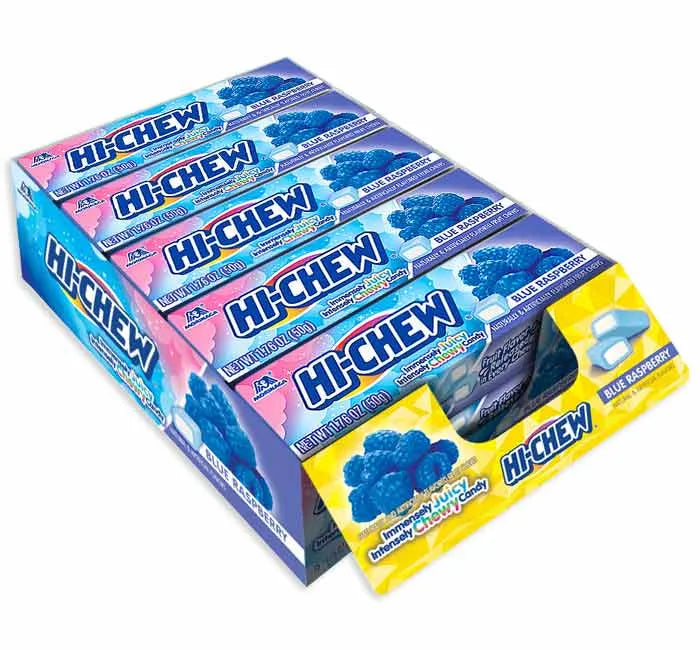 Hi-Chew Fruit Chews 10-Piece Candy Packs - Blue Raspberry: 15-Piece Bo ...