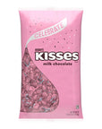 Hershey's Kisses Pink Foiled Milk Chocolate Candy: 11LB Case