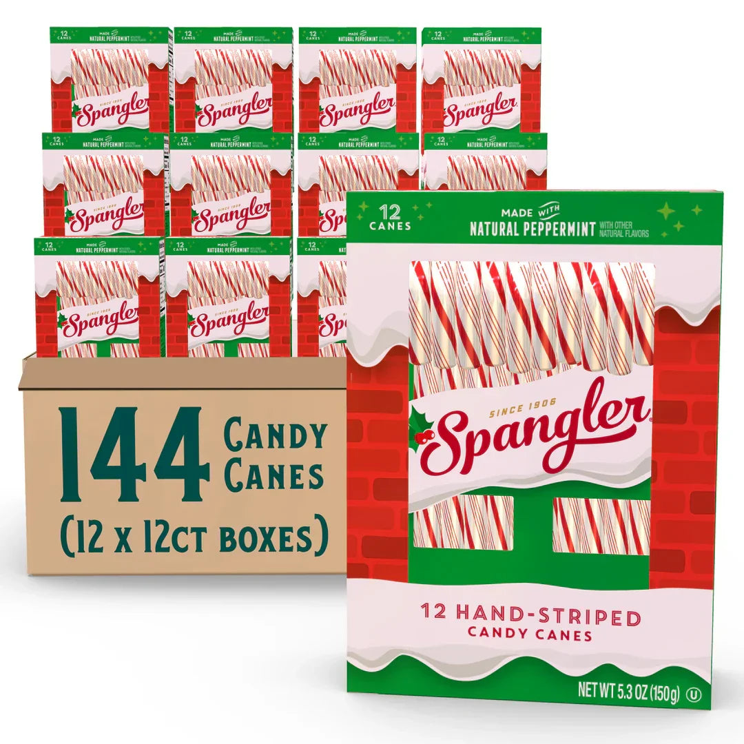 Peppermint Candy Canes: 144-Piece Case