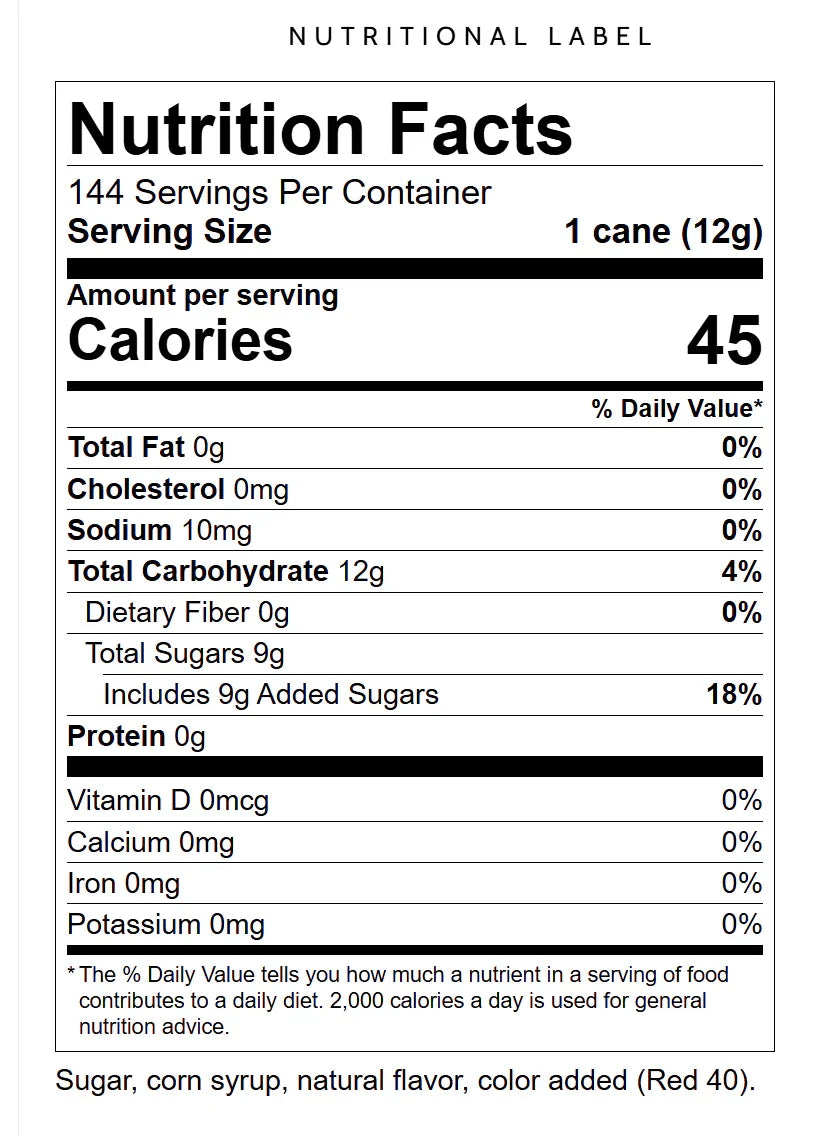 Peppermint Candy Canes: 144-Piece Case