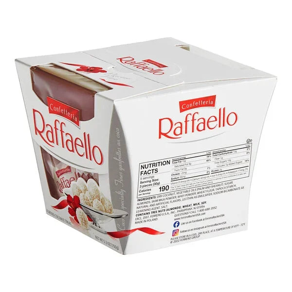 Ferrero Raffaello Coconut Almond Candy Gift Box: 6-Piece Case