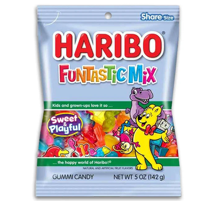 Haribo Sweet & Playful Funtastic Mix Peg Bag: 12-Piece Case