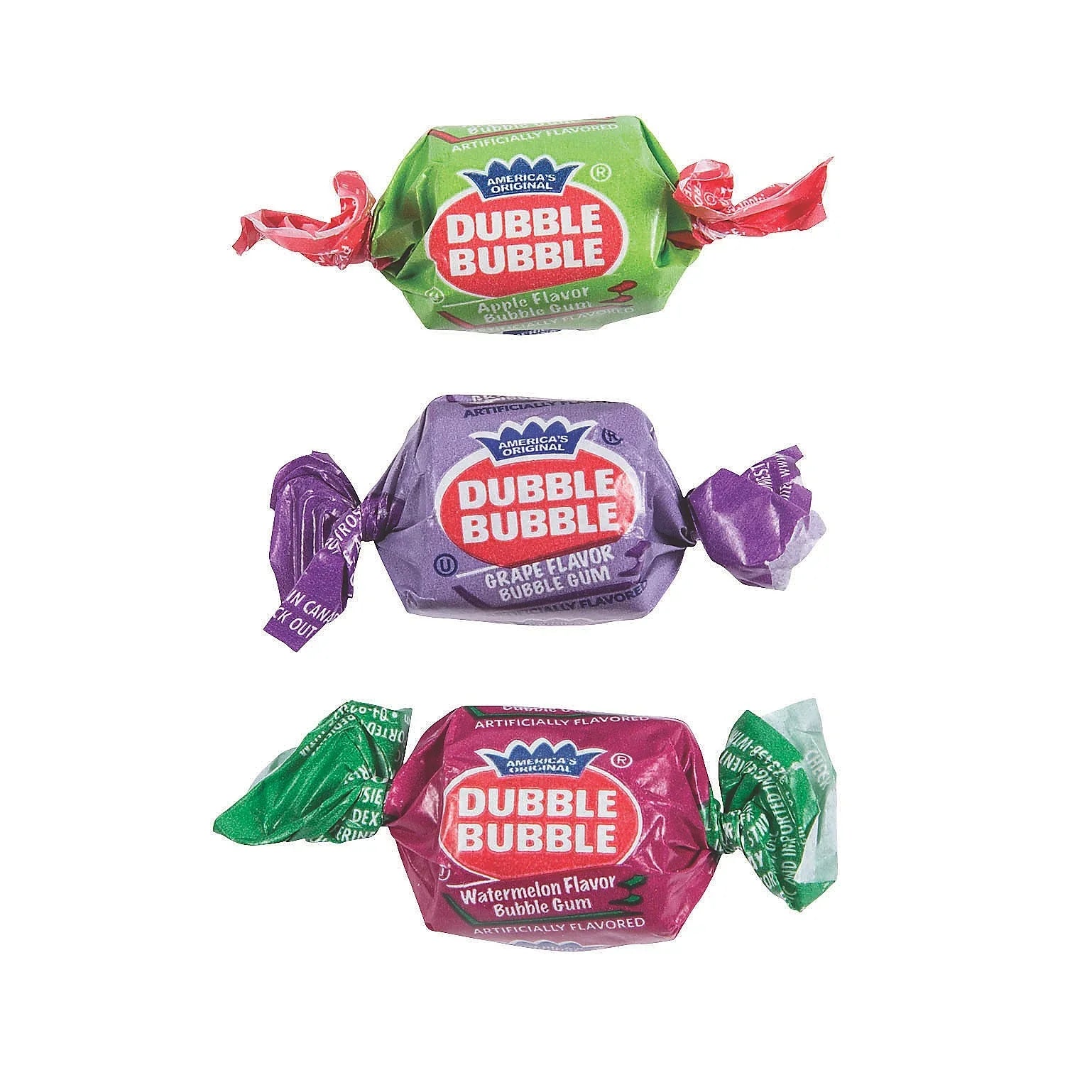 Dubble Bubble Gum - 3 Flavors: 1800-Piece Case