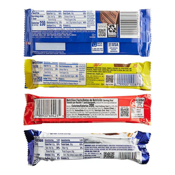 Ferrero Candy Full Size Bars Variety Pack: 72-Piece Case