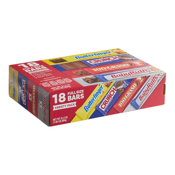 Ferrero Candy Full Size Bars Variety Pack: 72-Piece Case