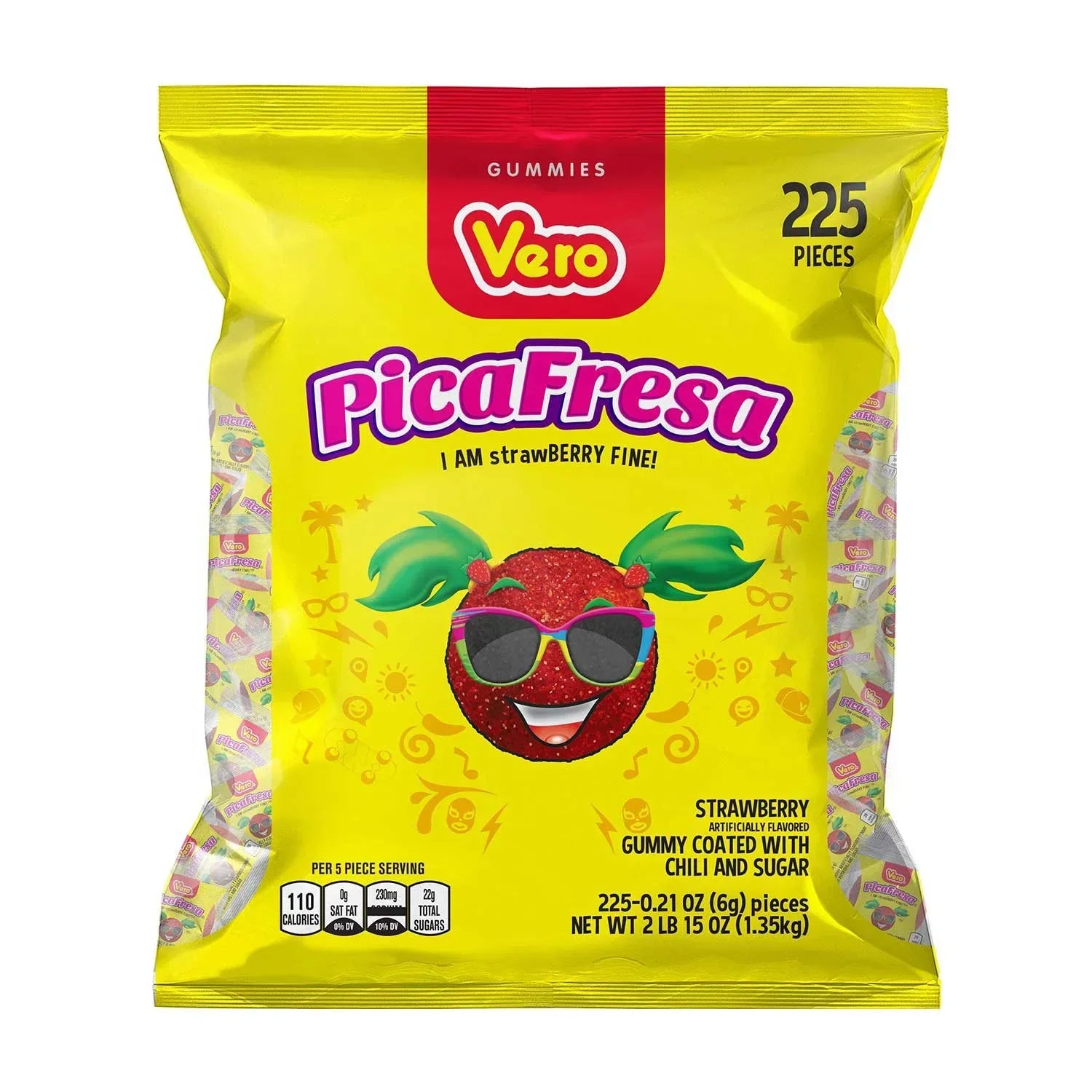 Pica Fresa Candy: 225-Piece Bag