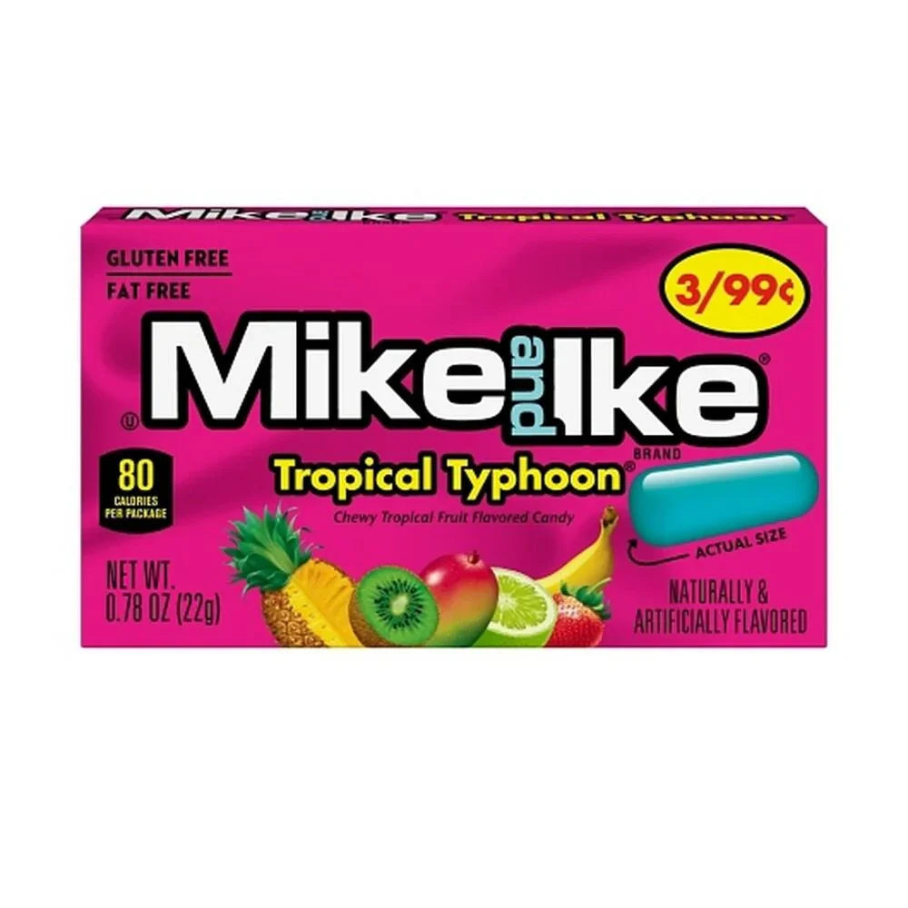 Mike and Ike Tropical Typhoon Mini Packs: 24-Piece Box