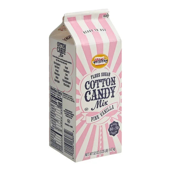 Cotton Candy Floss Sugar - Pink Vanilla: Half Gallon Carton
