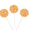 Orange Petite Swirl Lollipops - Orange: 24-Piece Bag