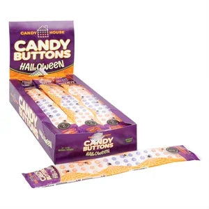 Halloween Candy Buttons Strips - Wrapped: 24-Piece Display