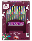 Brach's Rainbow Cherry Candy Canes: 12-Piece Box