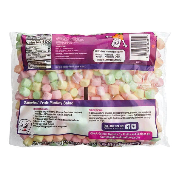 Campfire Mini Tutti Frutti Marshmallows: 15LB Case