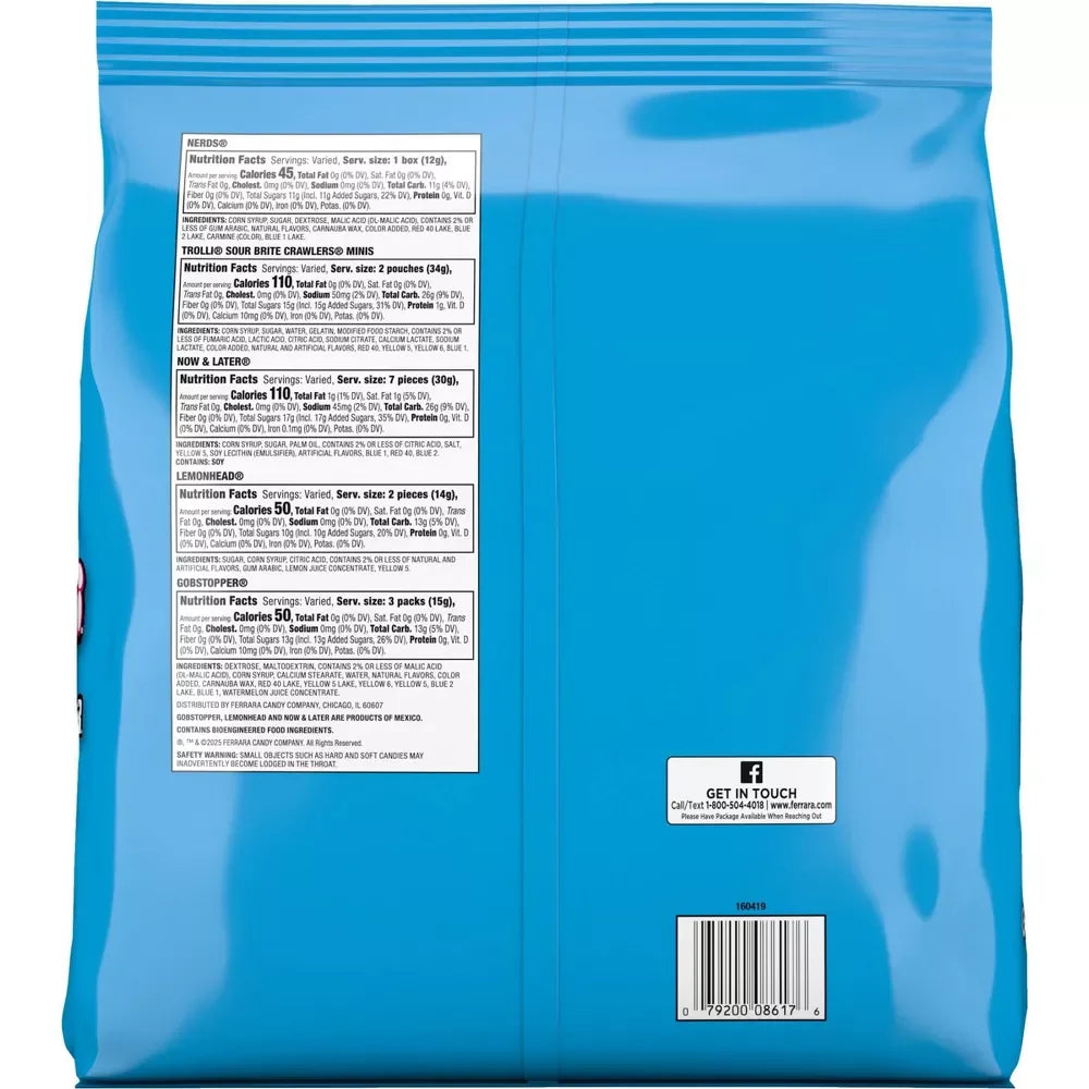 Nerds - Trolli- Lemonhead - Gobstopper Halloween Candy Assortment: 260-Piece Bag