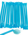 Blue Candy Powder Filled Plastic Mini Straws - Blue Raspberry: 240-Piece Bag