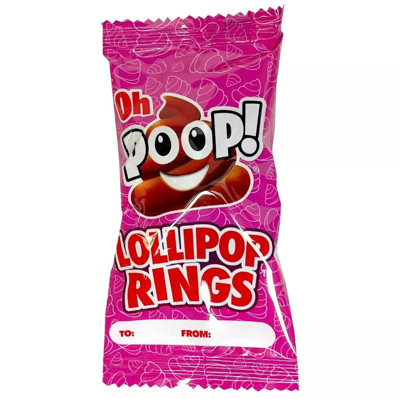 Oh Poop! Valentine's Lollipop Rings: 20-Piece Box – Candy Warehouse