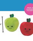 Red & Green Smiling Stuffed Apple Plush: 12-Piece Bag