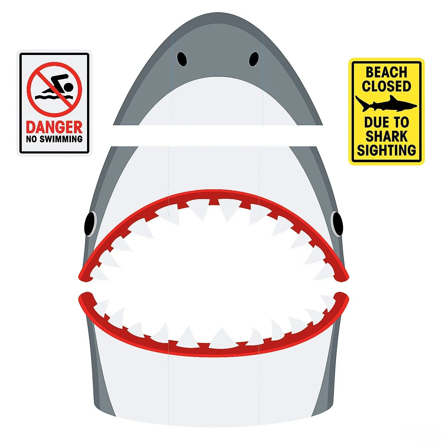 Gray & White Shark Trunk-or-Treat Decorating Kit