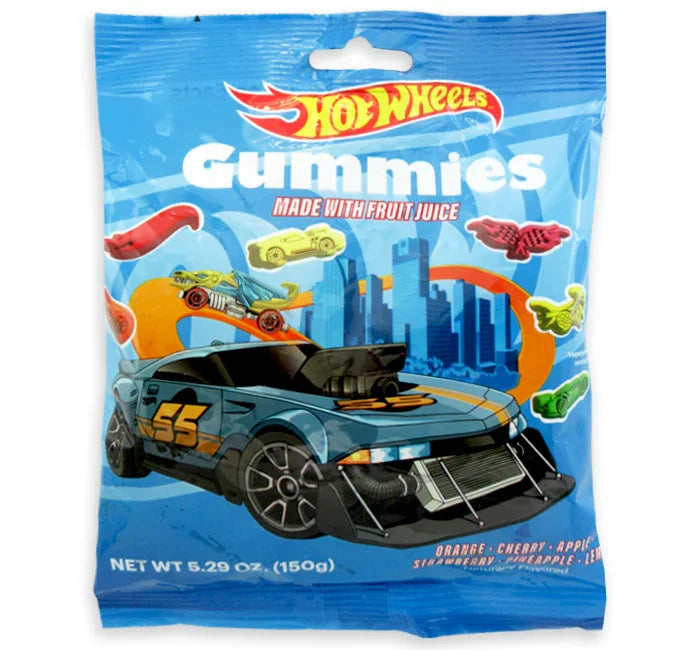 Hot Wheels Gummies Peg Bag: 12-Piece Case
